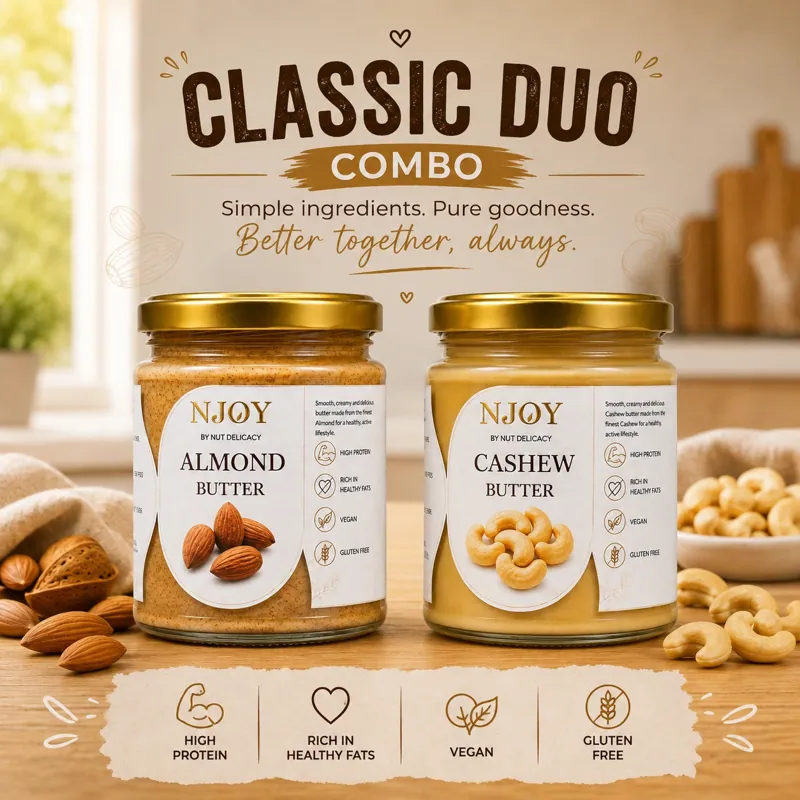 NJOY nut butter illustration for reuse nut butter glass jars